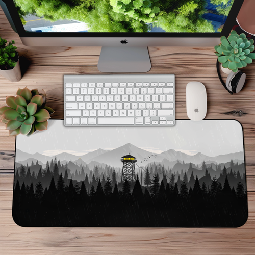 Firewatch Desk Mat – XL Scenic Forest Gaming Mouse Pad
