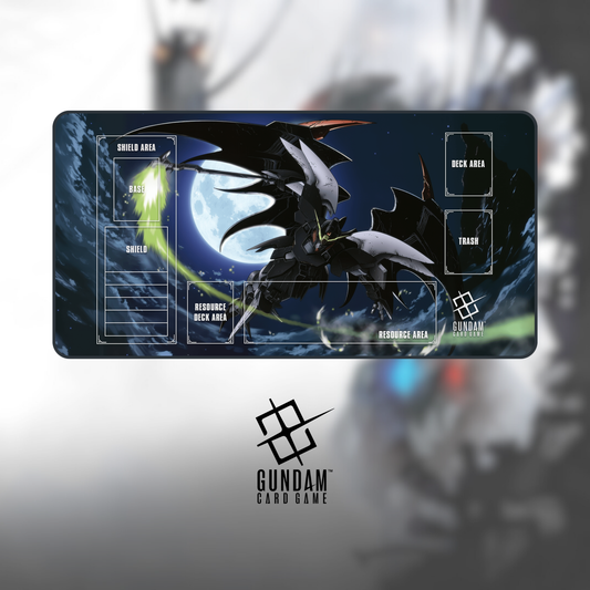Gundam Deathscythe Hell Playmat - Dark Mecha Anime TCG Mat & XL Desk Pad