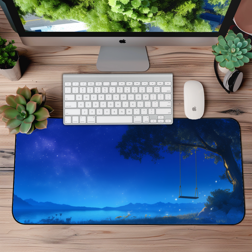 Lakeside Swing Desk Mat – XL Anime-Inspired Aesthetic Mouse Pad