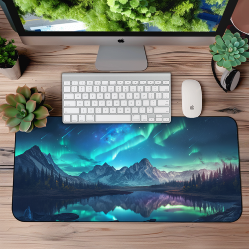 Northern Lights Desk Mat – Aurora Borealis XL Gaming Mouse Pad