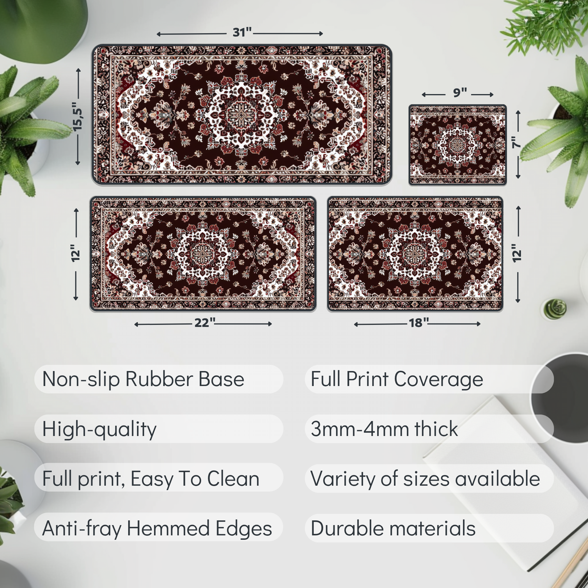 Persian Rug Style Desk Mat