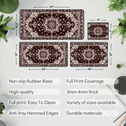 Exquisite Persian Rug Desk Mat – XL Elegant Gaming Mouse Pad