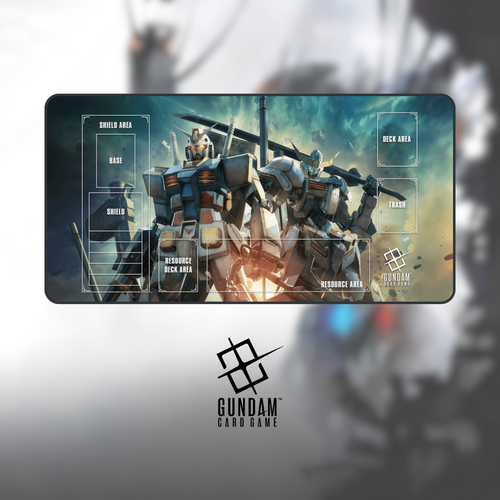 Gundam Two Mecha Playmat – Anime TCG Mat & XL Gaming Desk Pad