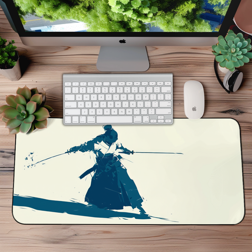 Samurai Warrior Desk Mat – XL Japanese Art Gaming Mouse Pad