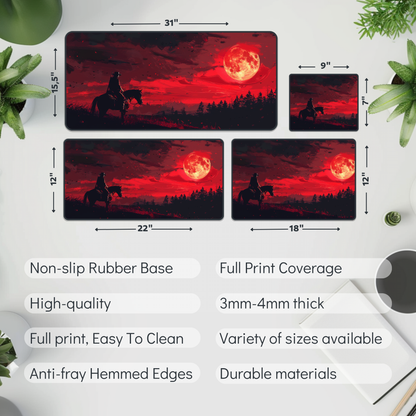 Lone Ranger Desk Mat – XL Western Cowboy Gaming Mouse Pad